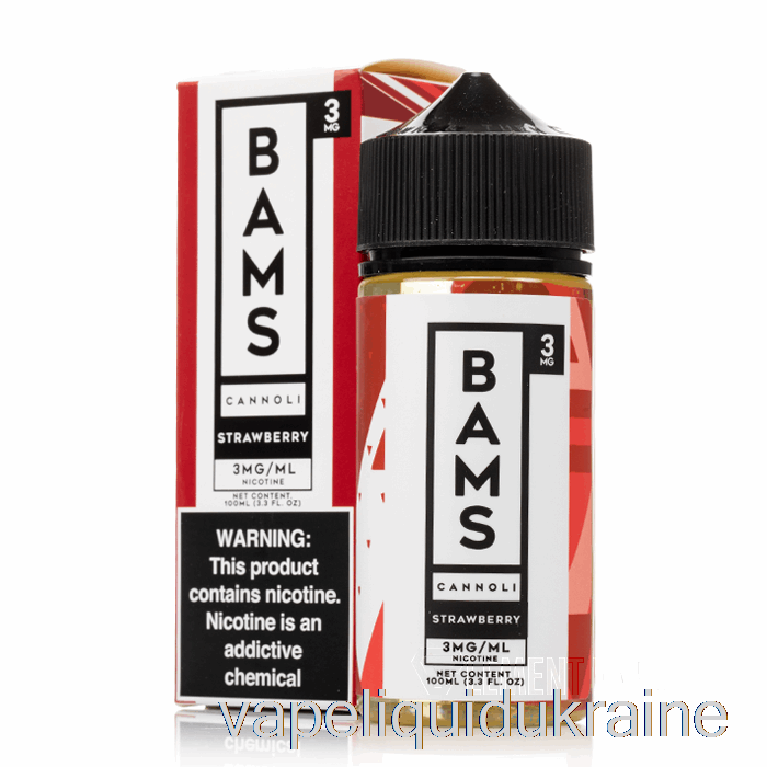 Vape Liquid Ukraine Strawberry Cannoli - Bam Bam's Cannoli - 100mL 0mg